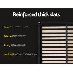 Artiss King Single Size Bed Frame Base Mattress Platform Fabric Wooden Grey NEO 14 Artiss King Single Size Bed Frame Base Mattress Platform Fabric Wooden Grey NEO -Furniture Shop BFRAME E NEO KS GY AB 05