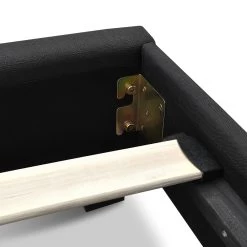 Queen Size Fabric Bed Frame – Charcoal -Furniture Shop BFRAME E NEO Q CHAR AB 07