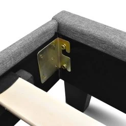 Artiss Queen Size Fabric Bed Frame Headboard- Grey -Furniture Shop BFRAME E NEO Q GY AB 07