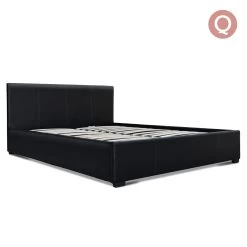Artiss Queen Size PU Leather And Wood Bed Frame Headborad – Black