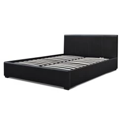 Artiss Queen Size PU Leather And Wood Bed Frame Headborad – Black 16 Artiss Queen Size PU Leather And Wood Bed Frame Headborad – Black -Furniture Shop BFRAME E NINO Q BK AB 03