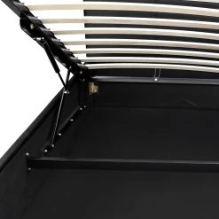 Artiss Queen Size PU Leather And Wood Bed Frame Headborad – Black 21 Artiss Queen Size PU Leather And Wood Bed Frame Headborad – Black -Furniture Shop BFRAME E NINO Q BK AB 08