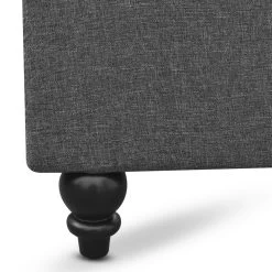 Artiss Double Size Wooden Upholstered Bed Frame Headborad – Grey -Furniture Shop BFRAME E PIER D GY AB 07