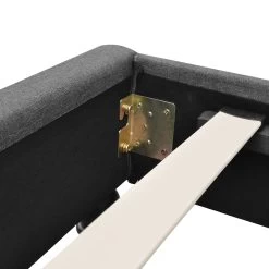 Artiss Queen Size Wooden Upholstered Bed Frame Headborad – Grey -Furniture Shop BFRAME E PIER Q GY AB 06