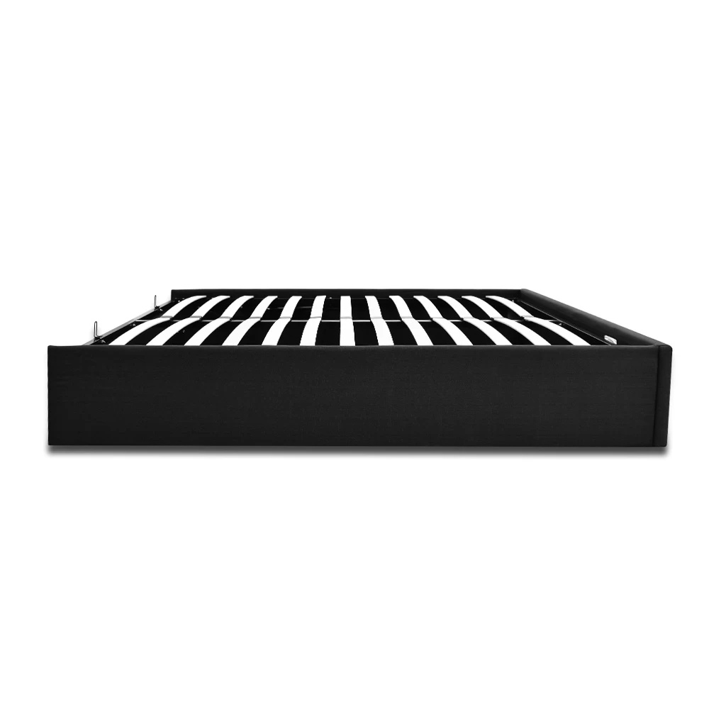 Artiss TOKI Double Size Storage Gas Lift Bed Frame Without Headboard Fabric Charcoal 6 Artiss TOKI Double Size Storage Gas Lift Bed Frame Without Headboard Fabric Charcoal - Image 4