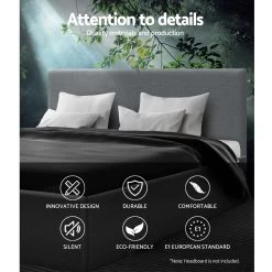 Artiss Double Full Size Gas Lift Bed Frame Base With Storage Platform Fabric 12 Artiss Double Full Size Gas Lift Bed Frame Base With Storage Platform Fabric -Furniture Shop BFRAME E TOKI D GY AB 03