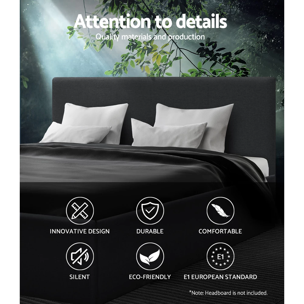 Artiss King Single Size Gas Lift Bed Frame Base With Storage Platform Fabric 5 Artiss King Single Size Gas Lift Bed Frame Base With Storage Platform Fabric - Image 3