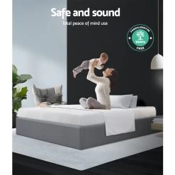 Artiss King Single Size Gas Lift Bed Frame Base With Storage Platform Fabric 15 Artiss King Single Size Gas Lift Bed Frame Base With Storage Platform Fabric -Furniture Shop BFRAME E TOKI KS GY AB 06