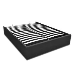Artiss TOKI Queen Size Storage Gas Lift Bed Frame Without Headboard Fabric Charcoal -Furniture Shop BFRAME E TOKI Q CHAR AB 04