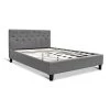 Artiss VANKE Queen Size Bed Frame Base Fabric Headboard Wooden Mattress