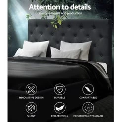 Artiss Double Full Size Gas Lift Bed Frame Charcoal Fabric Base With Storage Mattress 12 Artiss Double Full Size Gas Lift Bed Frame Charcoal Fabric Base With Storage Mattress -Furniture Shop BFRAME E VILA D CHAR ABC 03