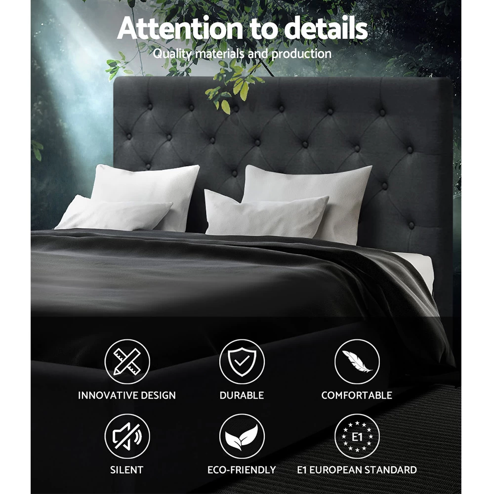 Artiss Double Full Size Gas Lift Bed Frame Charcoal Fabric Base With Storage Mattress 6 Artiss Double Full Size Gas Lift Bed Frame Charcoal Fabric Base With Storage Mattress - Image 4