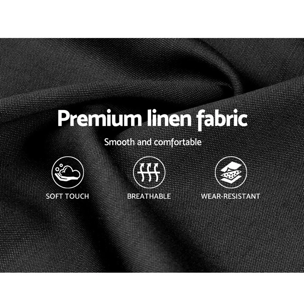 Artiss King Size Fabric Bed Frame Headboard With Drawers– Charcoal 7 Artiss King Size Fabric Bed Frame Headboard With Drawers– Charcoal - Image 5