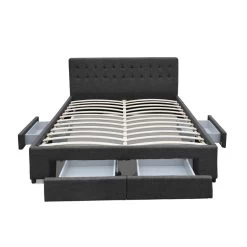 Artiss Queen Size Fabric Bed Frame Headboard With Drawers– Charcoal 22 Artiss Queen Size Fabric Bed Frame Headboard With Drawers– Charcoal -Furniture Shop BFRAME F AVIO Q CHA ABC 06