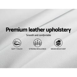 Artiss TIYO Double Full Size Gas Lift Bed Frame Base With Storage Mattress White Leather 13 Artiss TIYO Double Full Size Gas Lift Bed Frame Base With Storage Mattress White Leather -Furniture Shop BFRAME F TIYO D WH ABC 04