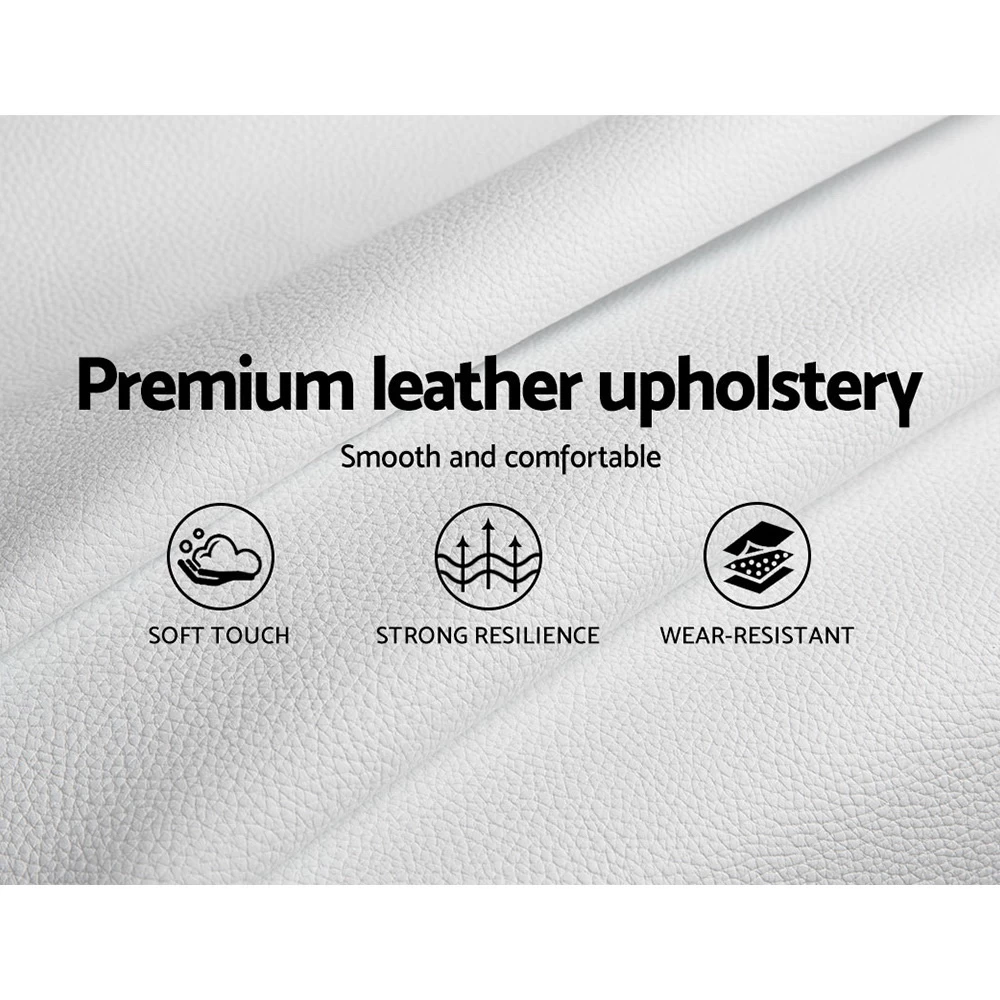 Artiss TIYO Double Full Size Gas Lift Bed Frame Base With Storage Mattress White Leather 7 Artiss TIYO Double Full Size Gas Lift Bed Frame Base With Storage Mattress White Leather - Image 5