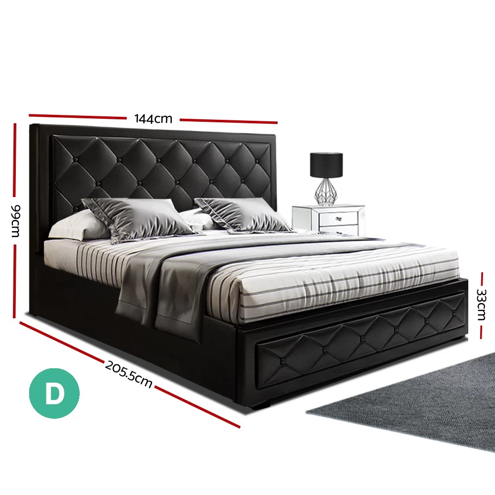 Artiss Tiyo Gas Lift Bed Frame – Double 4 Artiss Tiyo Gas Lift Bed Frame – Double - Image 2