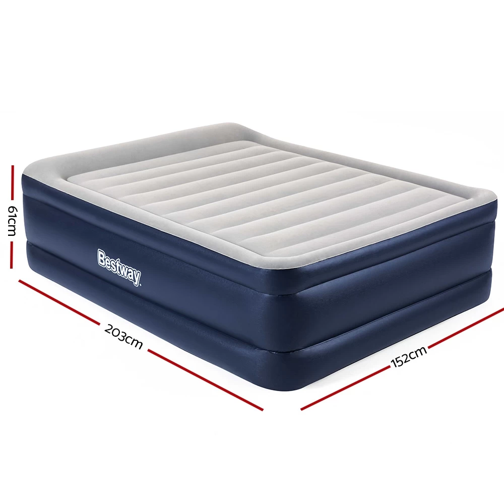 Bestway Queen Air Bed Inflatable Mattress Sleeping Mat Battery Built-in Pump 4 Bestway Queen Air Bed Inflatable Mattress Sleeping Mat Battery Built-in Pump - Image 2