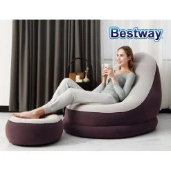 Bestway Inflatable Air Chair Seat Couch Lazy Sofa Lounge Blow Up Ottoman 16 Bestway Inflatable Air Chair Seat Couch Lazy Sofa Lounge Blow Up Ottoman -Furniture Shop BW CHAIR T 75053 06