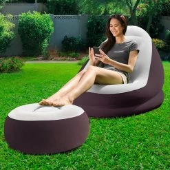 Bestway Inflatable Air Chair Seat Couch Lazy Sofa Lounge Blow Up Ottoman 17 Bestway Inflatable Air Chair Seat Couch Lazy Sofa Lounge Blow Up Ottoman -Furniture Shop BW CHAIR T 75053 99