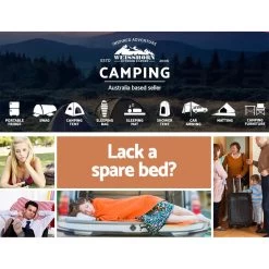 Weisshorn Self Inflating Mattress Camping Sleeping Mat Air Bed Pad Double Coffee 10CM Thick -Furniture Shop CAMP MAT SUE SIN COX2 02