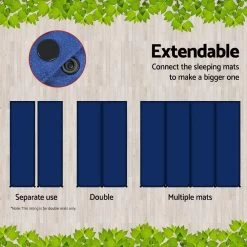 Weisshorn Self Inflating Mattress Camping Sleeping Mat Air Bed Pad Double Navy 10CM Thick -Furniture Shop CAMP MAT SUE SIN NAX2 02