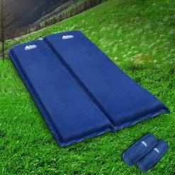 Weisshorn Self Inflating Mattress Camping Sleeping Mat Air Bed Pad Double Navy 10CM Thick -Furniture Shop CAMP MAT SUE SIN NAX2 99