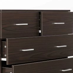Tallboy Dresser 6 Chest Of Drawers Cabinet 85 X 39.5 X 105 – Brown -Furniture Shop CBT 085 040 105 BRW 4