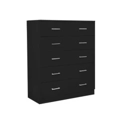 Tallboy Dresser 6 Chest Of Drawers Cabinet 85 X 39.5 X 105 – Black