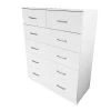 Tallboy Dresser 6 Chest Of Drawers Cabinet 85 X 39.5 X 105 -Furniture Shop CBT 085 040 105 WHT C1