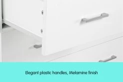 Tallboy Dresser 6 Chest Of Drawers Cabinet 85 X 39.5 X 105 -Furniture Shop CBT 085 040 105 WHT f 4