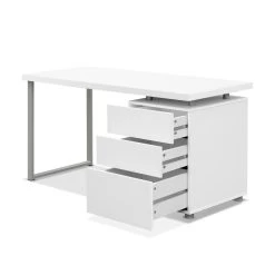 Artiss Metal Desk With 3 Drawers – White -Furniture Shop DESK 140M WH AB 02