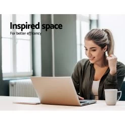 Artiss Foldable Desk With Bookshelf – White -Furniture Shop DESK WALL WH 05