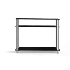 Artiss Entry Hall Console Table – Black & Silver 11 Artiss Entry Hall Console Table – Black & Silver -Furniture Shop DINING B T05 BK 02