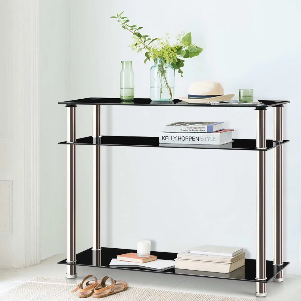 Artiss Entry Hall Console Table – Black & Silver 9 Artiss Entry Hall Console Table – Black & Silver - Image 7