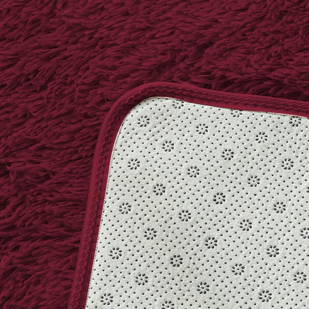 New Designer Shag Shaggy Floor Confetti Rug Burgundy 200x230cm 5 New Designer Shag Shaggy Floor Confetti Rug Burgundy 200x230cm - Image 3