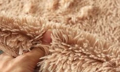 New Designer Shaggy Floor Confetti Rug Blue 80x120cm -Furniture Shop E0047 TAN 2