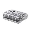 Giselle Bedding Electric Throw Rug Flannel Snuggle Blanket Washable Heated Grey And White Checkered 1 Giselle Bedding Electric Throw Rug Flannel Snuggle Blanket Washable Heated Grey And White Checkered -Furniture Shop EB THROW RUG FLN 00