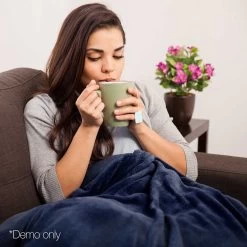 Giselle Bedding Electric Throw Blanket – Navy 19 Giselle Bedding Electric Throw Blanket – Navy -Furniture Shop EB THROW RUG NVB 08