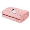 Giselle Bedding Heated Electric Throw Rug Fleece Sunggle Blanket Washable Pink