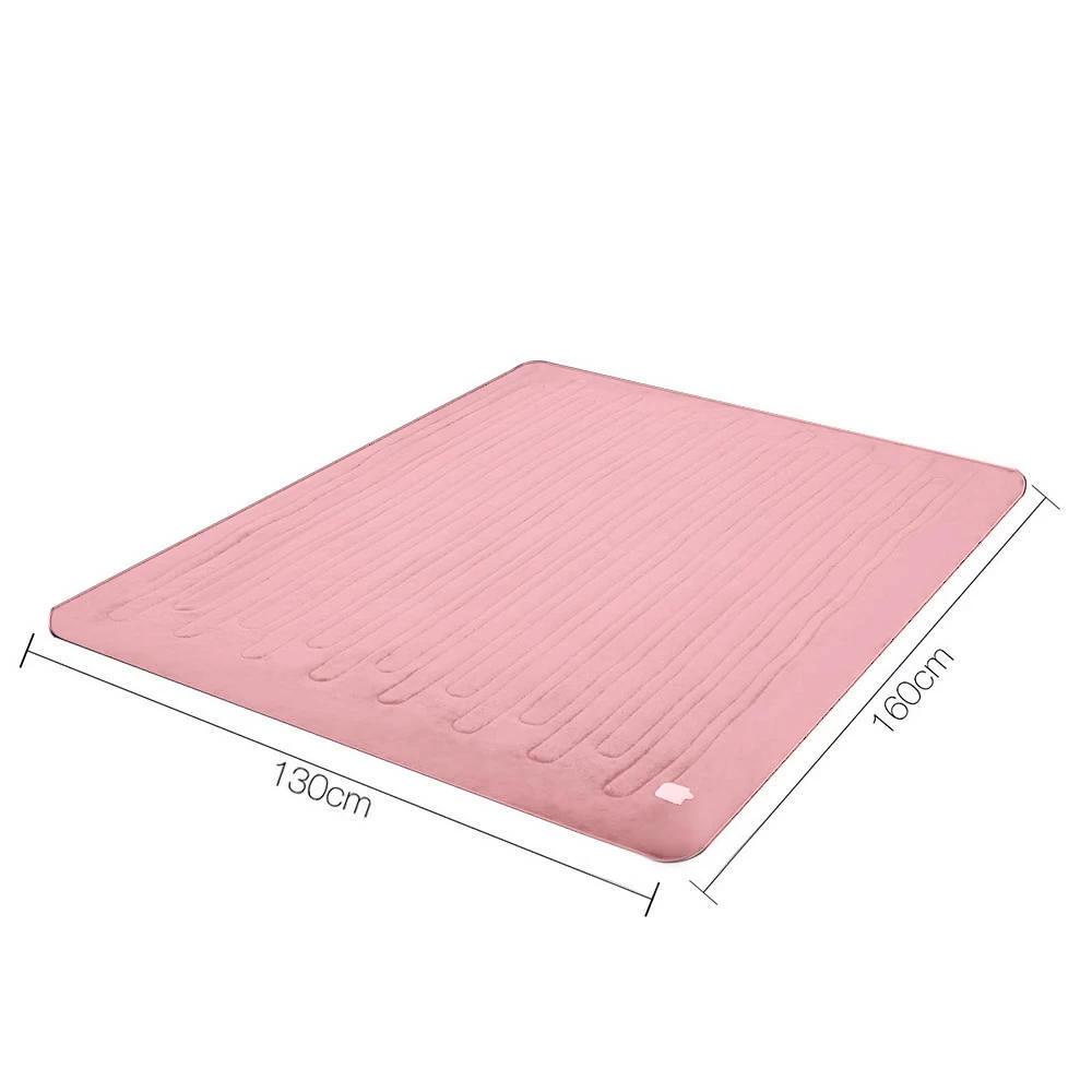 Giselle Bedding Heated Electric Throw Rug Fleece Sunggle Blanket Washable Pink 4 Giselle Bedding Heated Electric Throw Rug Fleece Sunggle Blanket Washable Pink - Image 2