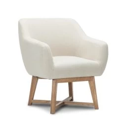 Artiss Fabric Tub Lounge Armchair – Beige