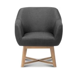 Artiss Aston Tub Accent Chair Charcoal -Furniture Shop FA CHAIR ACC024 CHAR 02