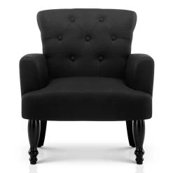 Artiss French Lorraine Chair Retro Wing – Black -Furniture Shop FA CHAIR WING02 BK 02