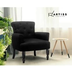 Artiss French Lorraine Chair Retro Wing – Black -Furniture Shop FA CHAIR WING02 BK 05