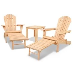 Gardeon 3 Piece Outdoor Beach Chair And Table Set -Furniture Shop FF BEACH CHOT 3NTL 02