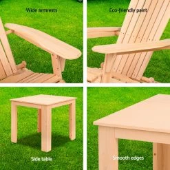 Gardeon 3 Piece Outdoor Beach Chair And Table Set -Furniture Shop FF BEACH CHOT 3NTL 04