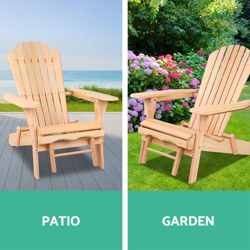 Gardeon Outdoor Adirondack Wooden Beach Chair 6 Gardeon Outdoor Adirondack Wooden Beach Chair - Image 4