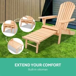 Gardeon Outdoor Adirondack Wooden Beach Chair 13 Gardeon Outdoor Adirondack Wooden Beach Chair -Furniture Shop FF BEACH CHOTTO NTL 04