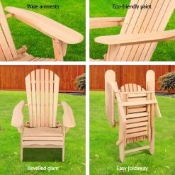 Gardeon Outdoor Adirondack Wooden Beach Chair 14 Gardeon Outdoor Adirondack Wooden Beach Chair -Furniture Shop FF BEACH CHOTTO NTL 05